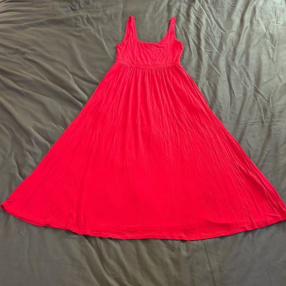 WILFRED FREE Aritzia summer sleeveless maxi red dress S Small - Picture 1 of 4